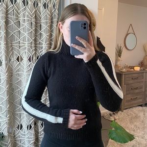Striped turtleneck